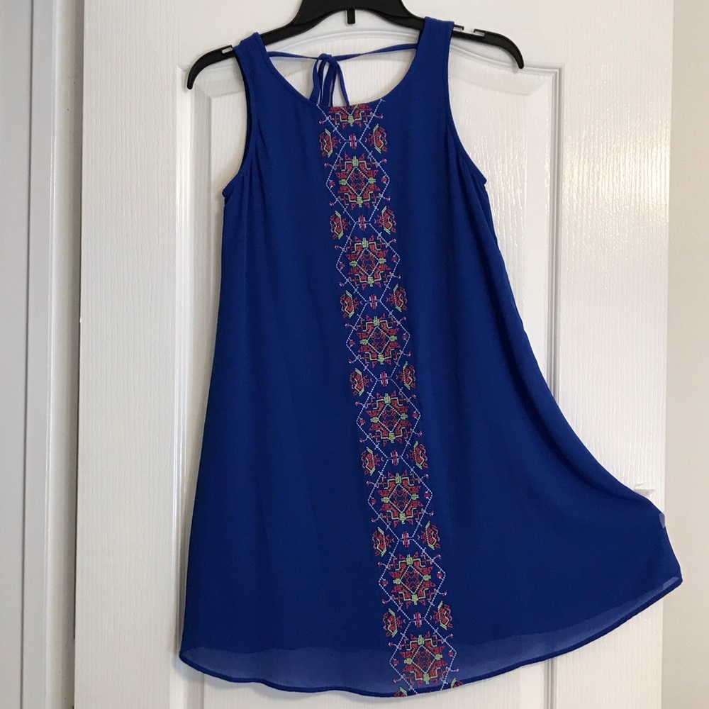My Michelle Sleeveless Dress.  Royal Blue.  Soft & Flowing.  Lined women’s Small